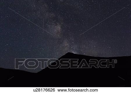 Silhouette of mountain at night View Large Photo Image Stock Photograph - Silhouette of mountain at night. Fotosearch