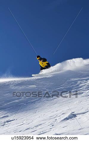 Picture - Skier, Saas-Fee, Valais, Switzerland. Fotosearch