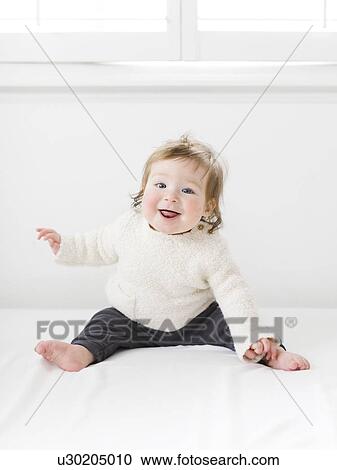 Smiling baby girl View Large Photo Image Stock Image - Smiling baby girl. Fotosearch