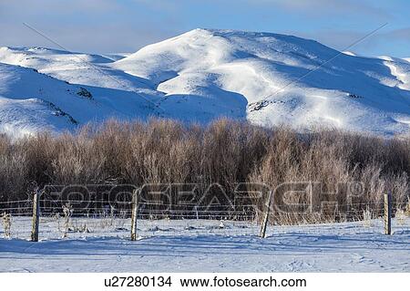 Snow capped mountains in Picabo, Idaho View Large Photo Image Picture - Snow capped mountains in Picabo, Idaho. Fotosearch