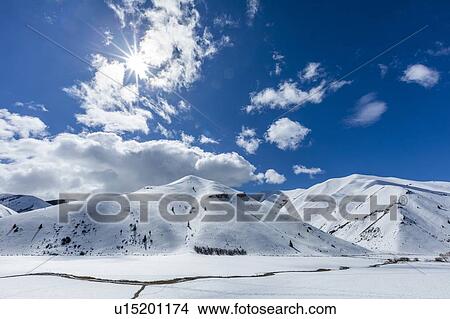 Snow covered mountains in Bellevue, Idaho, USA View Large Photo Image Picture - Snow covered mountains in Bellevue, Idaho, USA. Fotosearch