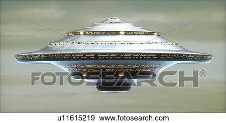 Spaceship in sky, illustration. View Large Photo Image Stock Photo - Spaceship in sky, illustration.. Fotosearch