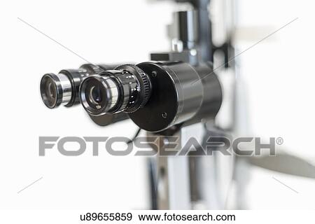 Stock Photo - Specialist eyesight testing equipment.. Fotosearch