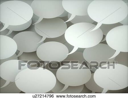 Stock Photograph - Speech bubbles, illustration.. Fotosearch