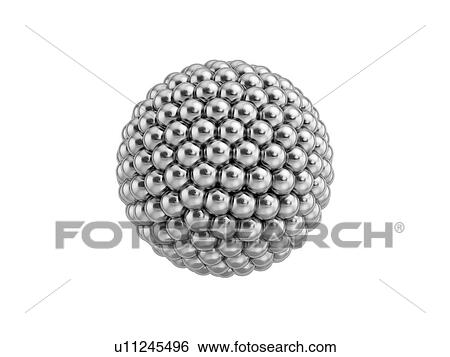 Stock Photograph - Sphere of metal balls, illustration.. Fotosearch