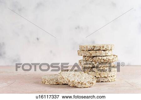 Stack of rice cakes View Large Photo Image Stock Photo - Stack of rice cakes. Fotosearch