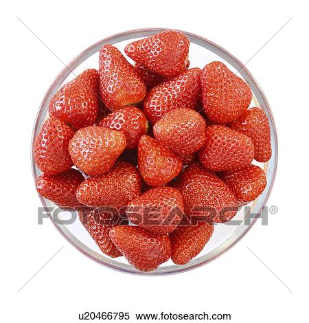 Stock Photography - Strawberries in bowl, studio shot.. Fotosearch