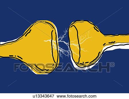 Synapse of the brain, illustration. View Large Photo Image Stock Photo - Synapse of the brain, illustration.. Fotosearch