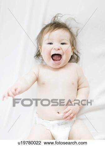 View directly above baby girl with her mouth open View Large Photo Image Stock Image - View directly above baby girl with her mouth open. Fotosearch