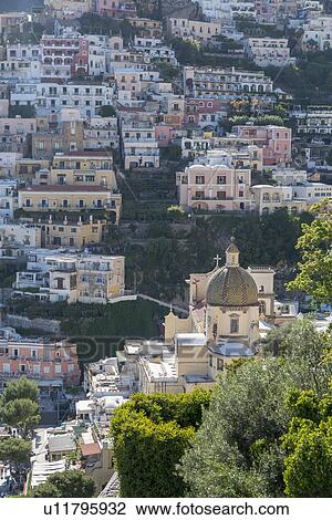 Village of Positano on Amalfi Coast, Italy View Large Photo Image Stock Image - Village of Positano on Amalfi Coast, Italy. Fotosearch