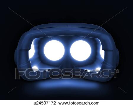 Stock Image - Virtual reality headset, illustration.. Fotosearch