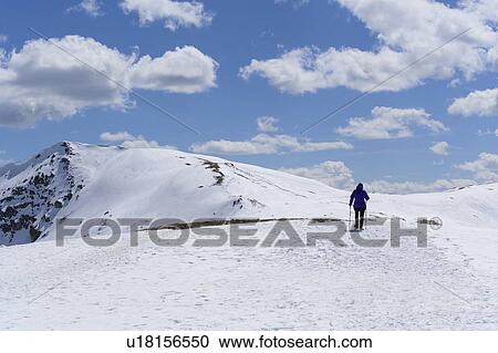 Woman hiking on Loveland Pass in Colorado, USA View Large Photo Image Stock Image - Woman hiking on Loveland Pass in Colorado, USA. Fotosearch