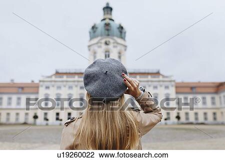 Young woman by Charlottenburg Palace View Large Photo Image Stock Image - Young woman by Charlottenburg Palace. Fotosearch