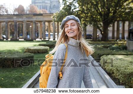 Young woman in Museum Island Park in Berlin, Germany View Large Photo Image Stock Photo - Young woman in Museum Island Park in Berlin, Germany. Fotosearch