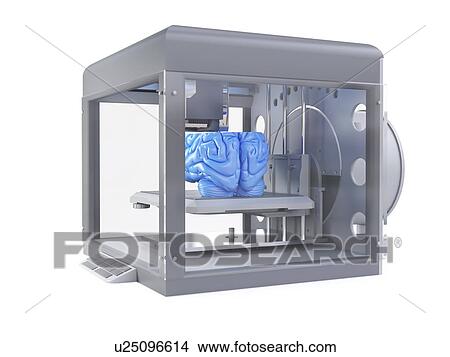 3d printer printing a brain, computer illustration. View Large Photo Image Picture - 3d printer printing a brain, computer illustration.. Fotosearch