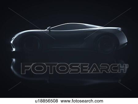 Stock Photo - Aerodynamic sports car, computer illustration.. Fotosearch