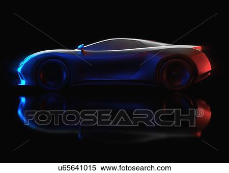 Stock Photography - Aerodynamic sports car, computer illustration.. Fotosearch
