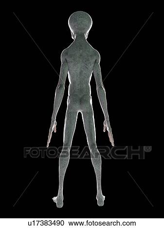 Stock Image - Alien, computer illustration.. Fotosearch