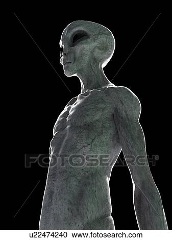 Alien, computer illustration. View Large Photo Image Stock Image - Alien, computer illustration.. Fotosearch