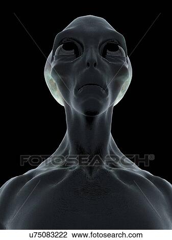 Stock Image - Alien, computer illustration.. Fotosearch