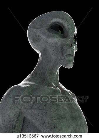 Alien, computer illustration. View Large Photo Image Stock Photo - Alien, computer illustration.. Fotosearch