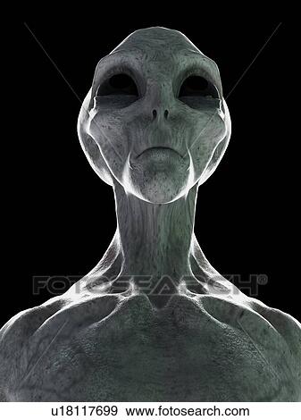 Stock Photo - Alien, computer illustration.. Fotosearch