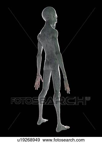 Stock Photo - Alien, computer illustration.. Fotosearch