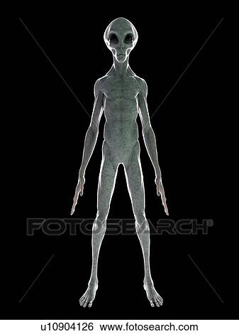 Stock Photograph - Alien, computer illustration.. Fotosearch