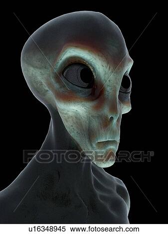 Stock Photography - Alien, computer illustration.. Fotosearch