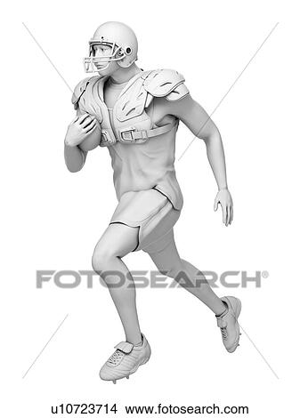 American football player, illustration View Large Photo Image Picture - American football player, illustration. Fotosearch