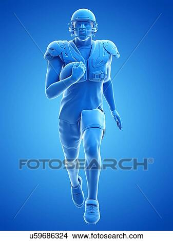 American football player, illustration View Large Photo Image Picture - American football player, illustration. Fotosearch