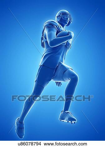 American football player, illustration View Large Photo Image Picture - American football player, illustration. Fotosearch