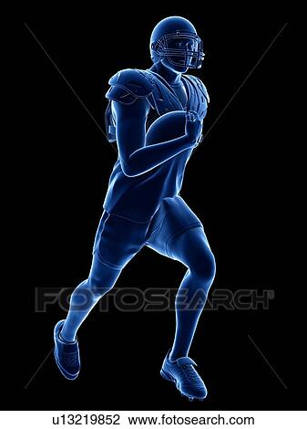 American football player, illustration View Large Photo Image Stock Image - American football player, illustration. Fotosearch