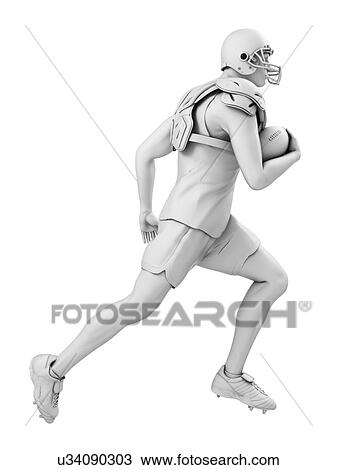 American football player, illustration View Large Photo Image Stock Image - American football player, illustration. Fotosearch