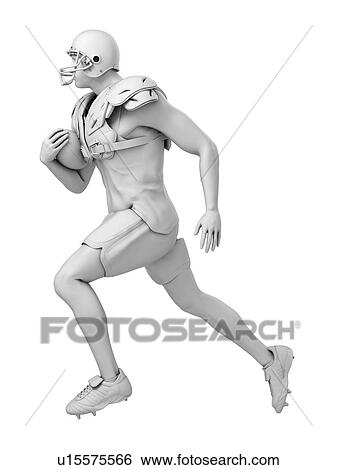 American football player, illustration View Large Photo Image Stock Photograph - American football player, illustration. Fotosearch