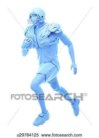 American football player, illustration View Large Photo Image Stock Photography - American football player, illustration. Fotosearch