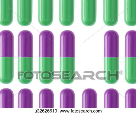 Stock Photo - An assortment of capsules.. Fotosearch