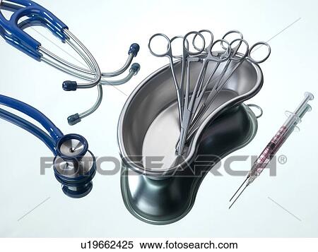 Stock Photography - An assortment of medical equipment.. Fotosearch