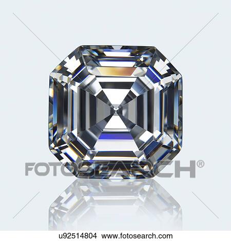 Picture - Asscher cut diamond.. Fotosearch