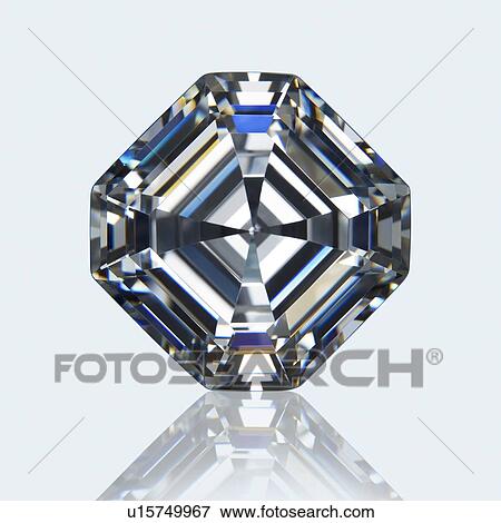 Asscher cut diamond. View Large Photo Image Stock Photo - Asscher cut diamond.. Fotosearch