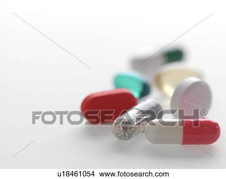 Assortment of pills, tablets and capsules. View Large Photo Image Picture - Assortment of pills, tablets and capsules.. Fotosearch