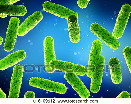 Stock Image - Bacteria, computer illustration.. Fotosearch