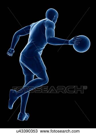 Stock Image - Basketball player, computer illustration.. Fotosearch