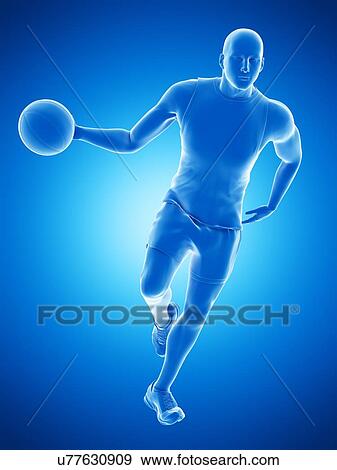 Basketball player, computer illustration. View Large Photo Image Stock Photo - Basketball player, computer illustration.. Fotosearch