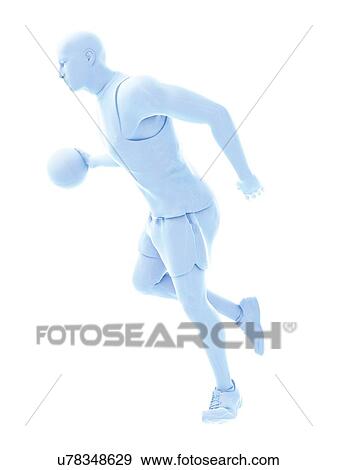 Basketball player, computer illustration. View Large Photo Image Stock Photo - Basketball player, computer illustration.. Fotosearch