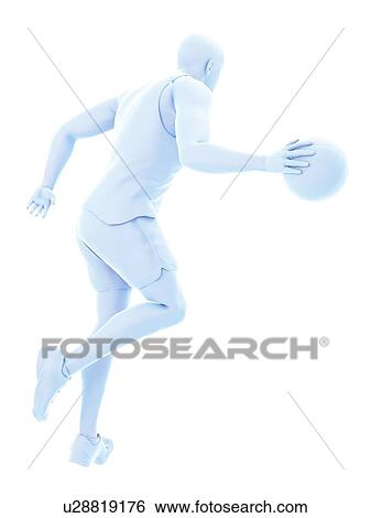 Basketball player, computer illustration. View Large Photo Image Stock Photograph - Basketball player, computer illustration.. Fotosearch