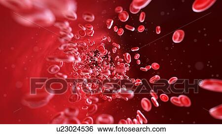Stock Photograph - Blood cells, computer illustration.. Fotosearch
