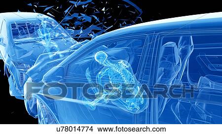 Car crash, computer illustration. View Large Photo Image Picture - Car crash, computer illustration.. Fotosearch