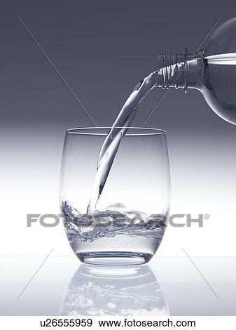 Stock Photo - Clean drinking water being poured into a glass.. Fotosearch