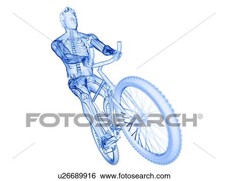 Stock Photograph - Cyclist, computer illustration.. Fotosearch